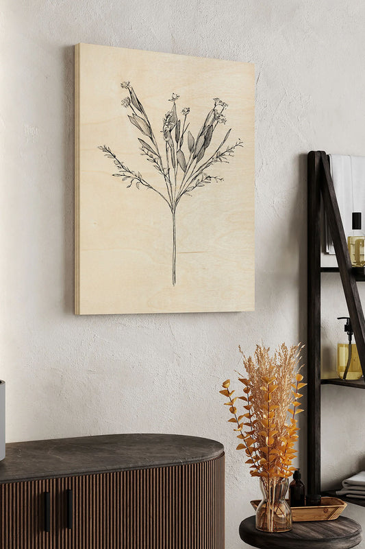 Field Flower I Wood Art Print - Oakavia