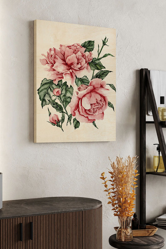 Roses are Red II Wood Art Print - Oakavia