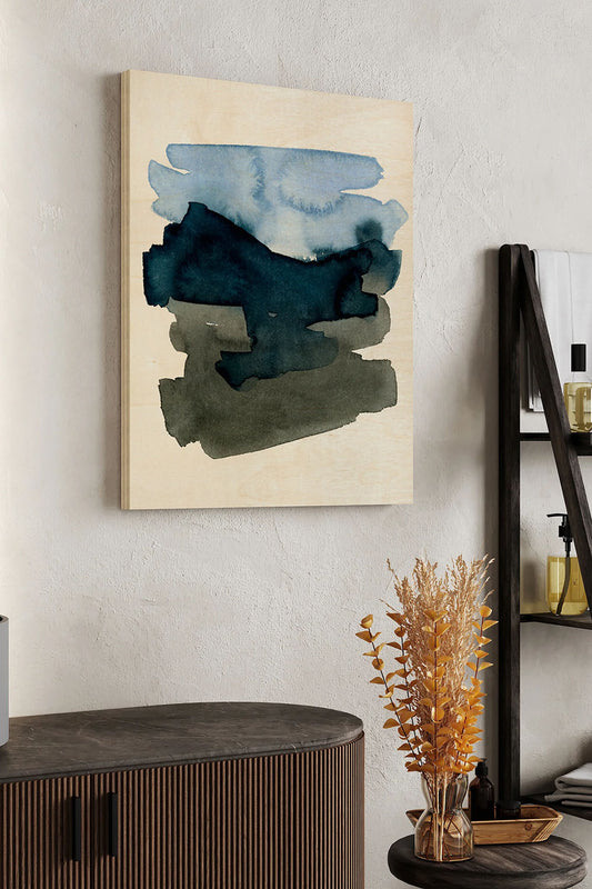 Blue Passages II Wood Art Print - Oakavia