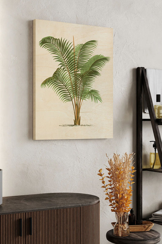 Coastal Palm II Wood Art Print - Oakavia