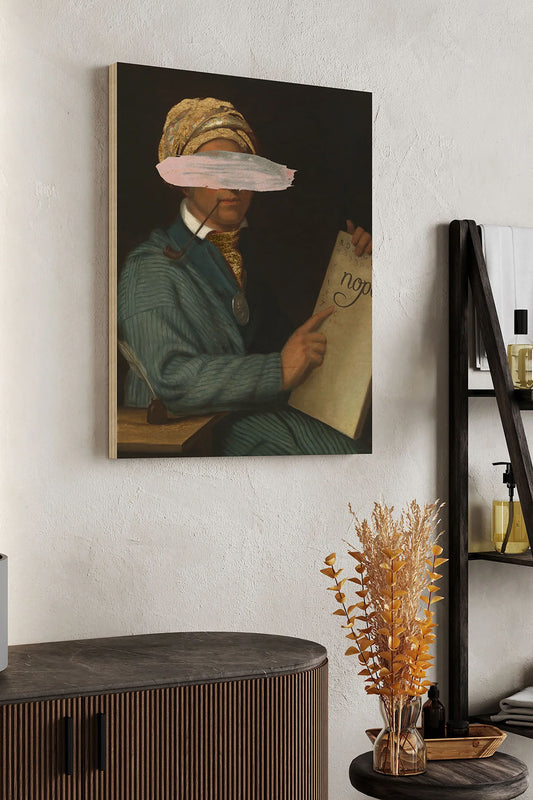 Masked Sequoyah Wood Art Print - Oakavia