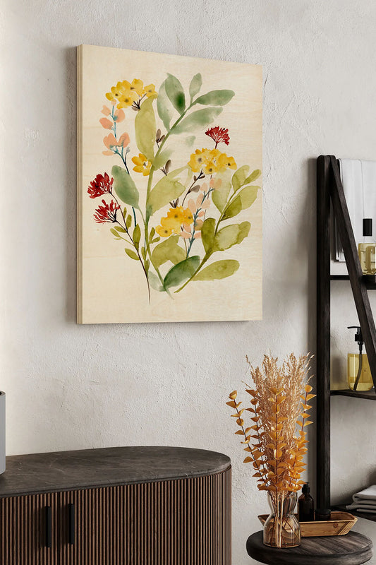 Spring Sprigs II Wood Art Print - Oakavia