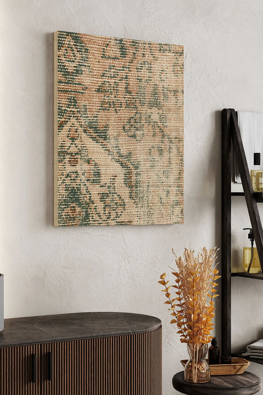Faded Textile II Wood Art Print - Oakavia