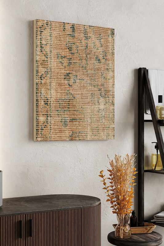 Faded Textile III Wood Art Print - Oakavia