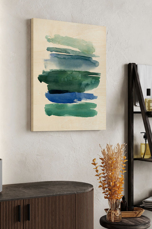 Swatches of Sea I Wood Art Print - Oakavia