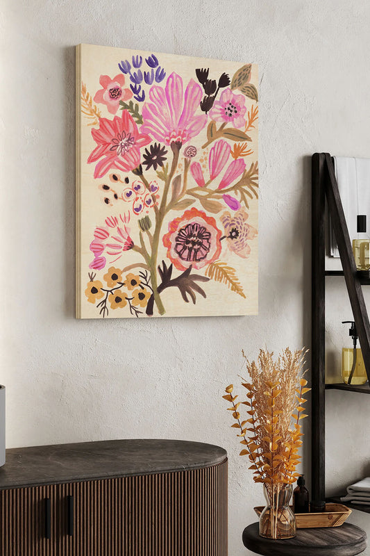 Flower Posy III Wood Art Print - Oakavia
