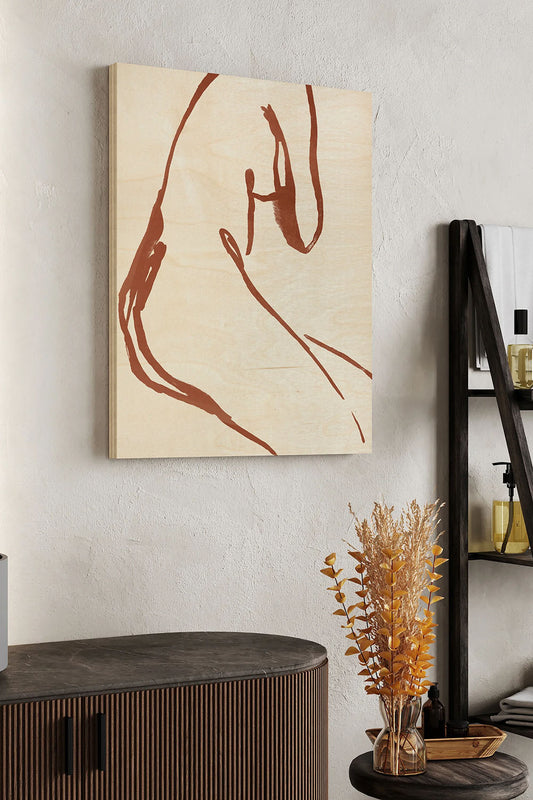 Curves I Wood Art Print - Oakavia