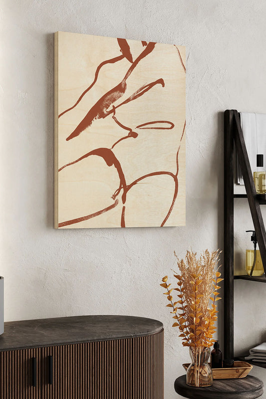 Curves II Wood Art Print - Oakavia
