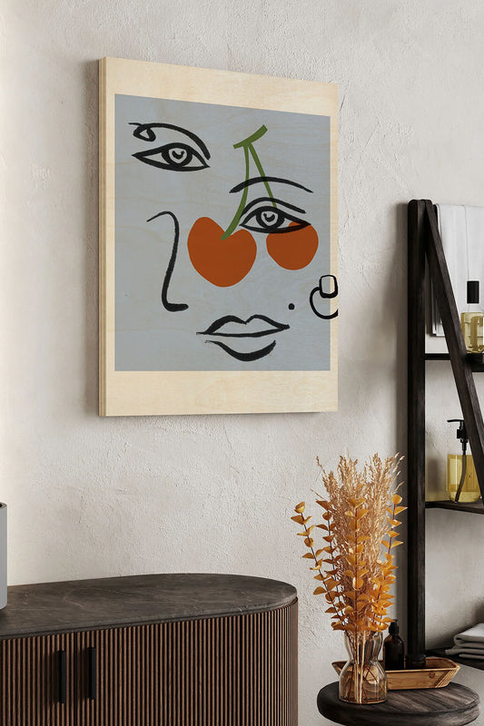 Cherry Baby II Wood Art Print - Oakavia