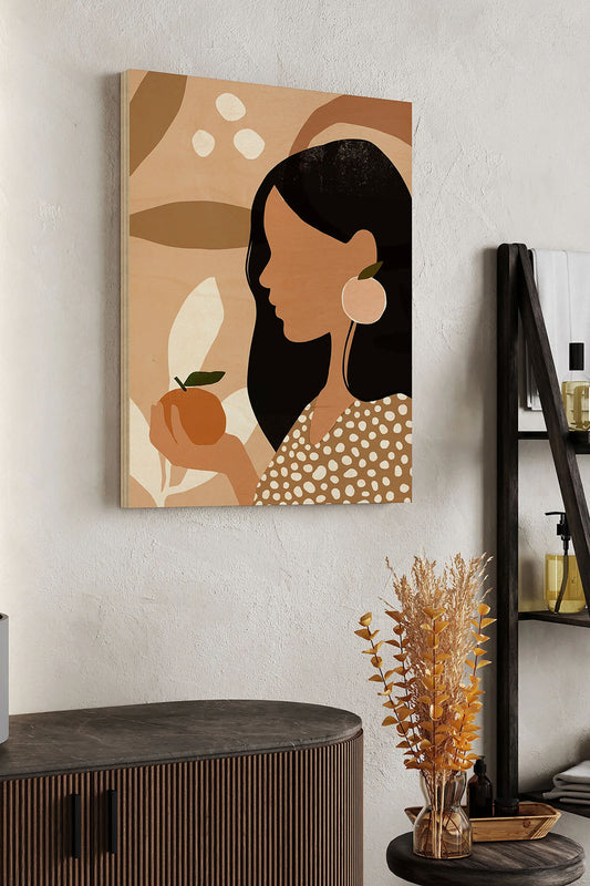 Fruit Earring Collection B Wood Art Print - Oakavia