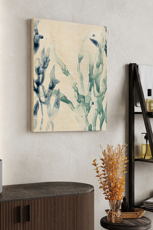 Blue Kelp II Wood Art Print - Oakavia