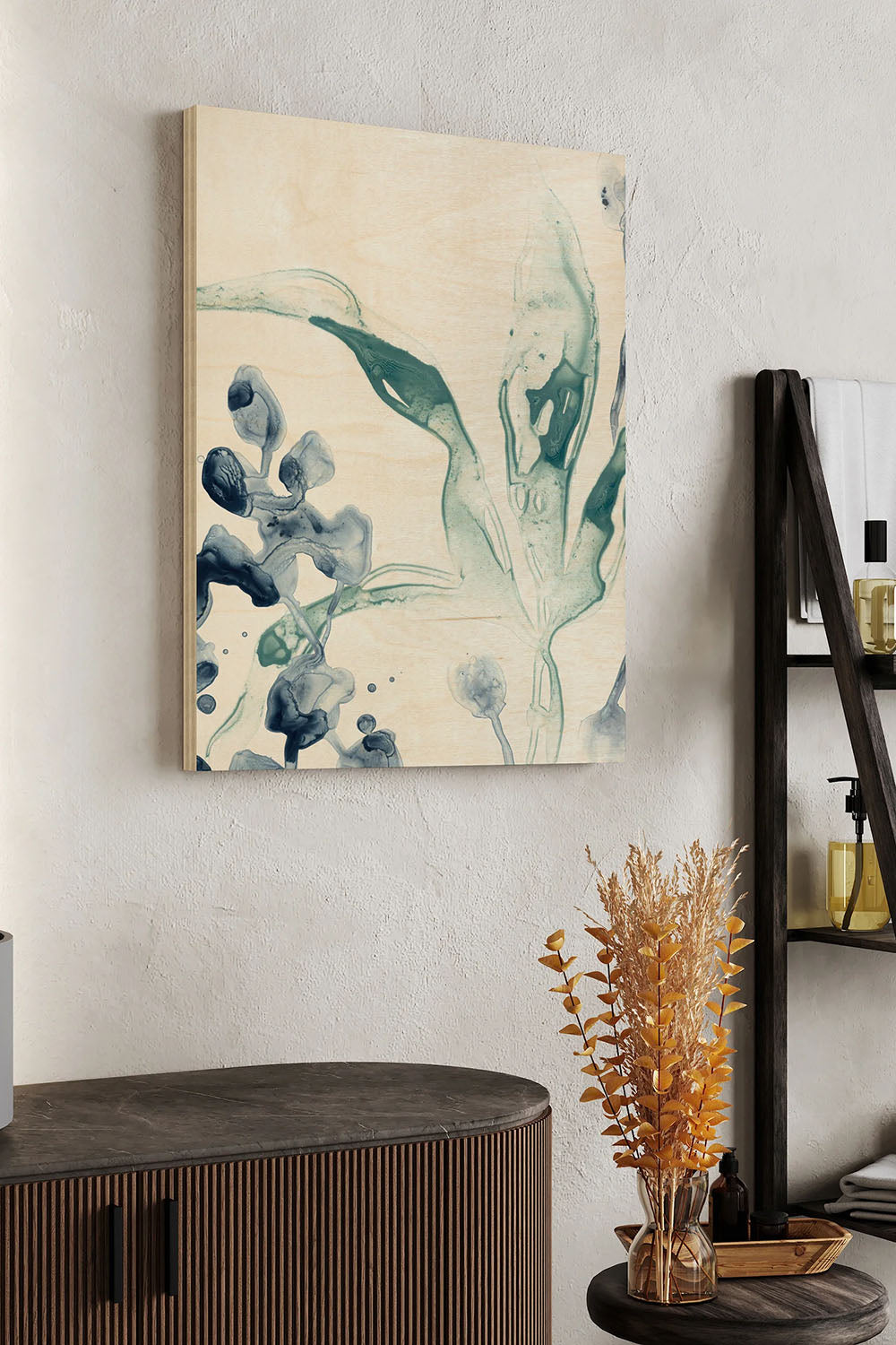 Blue Kelp IV Wood Art Print - Oakavia