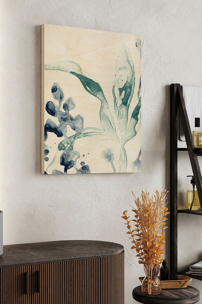 Blue Kelp IV Wood Art Print - Oakavia