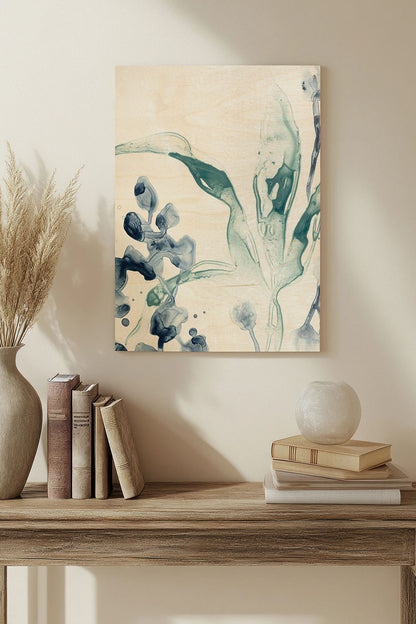 Blue Kelp IV Wood Art Print - Oakavia
