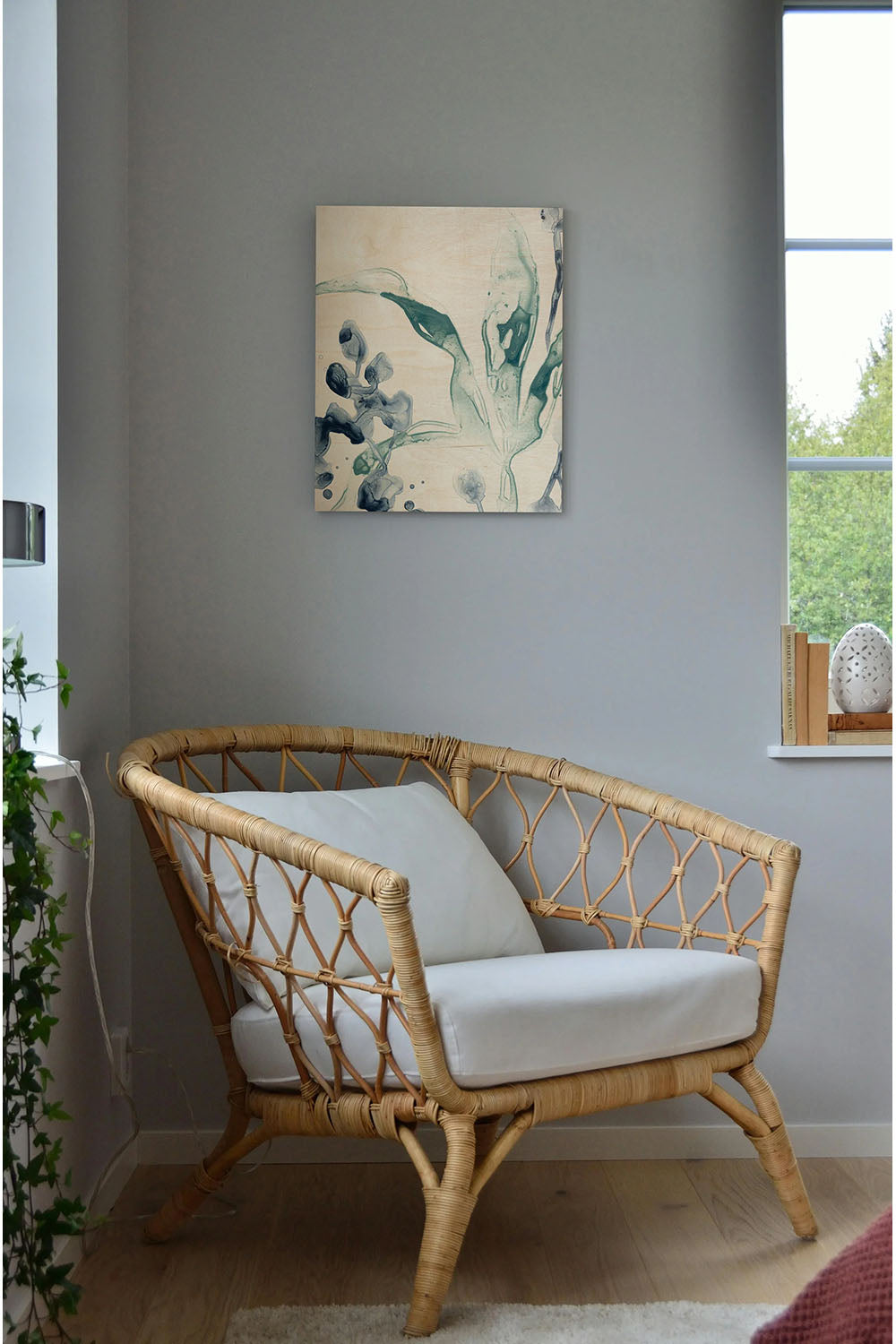 Blue Kelp IV Wood Art Print - Oakavia