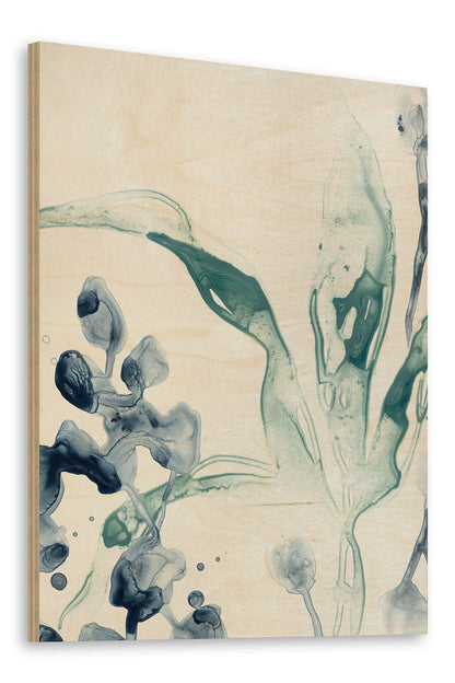 Blue Kelp IV Wood Art Print - Oakavia