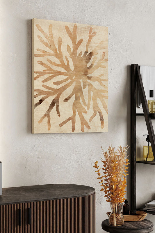 Parchment Coral II Wood Art Print - Oakavia