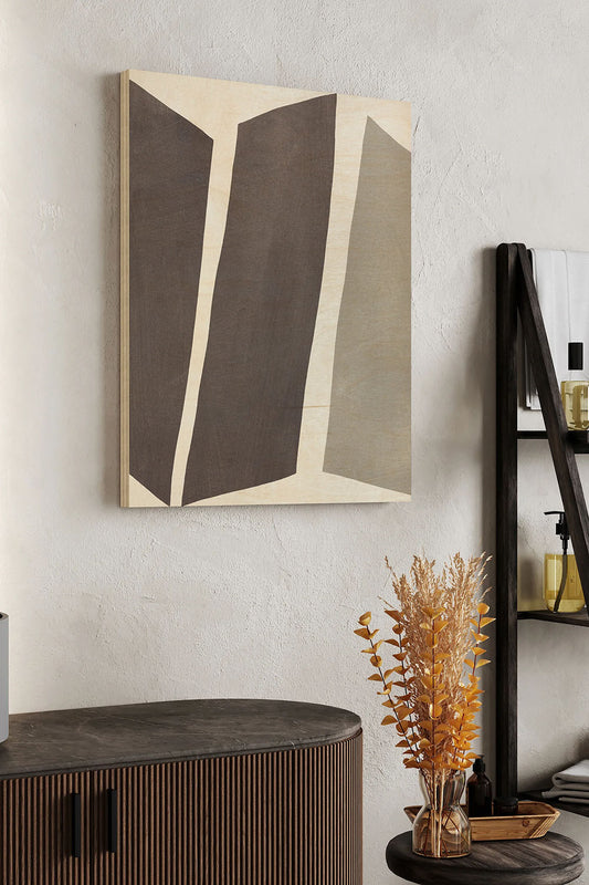 Colorblock Artifact I Wood Art Print - Oakavia