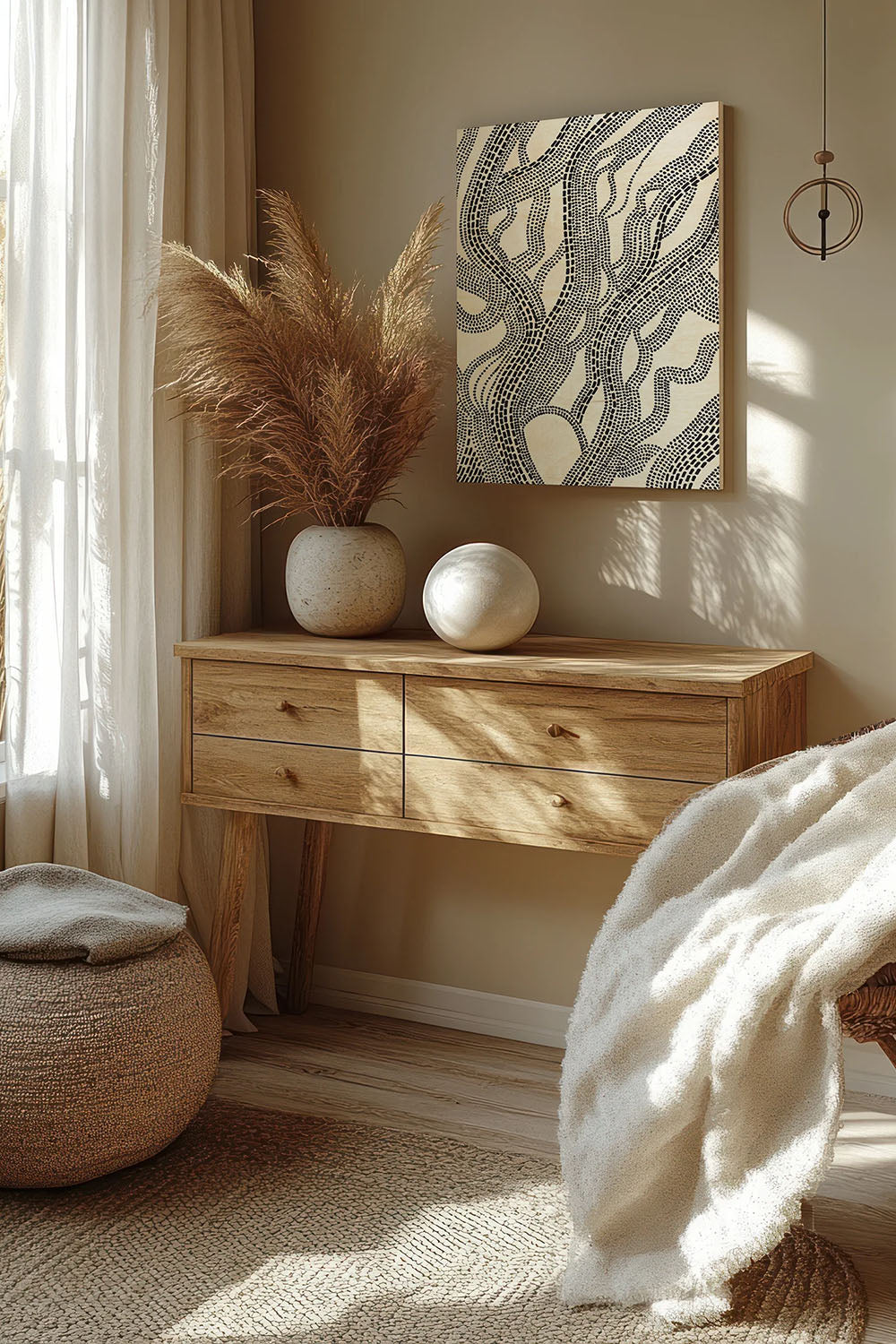 Dots and Dashes I Wood Art Print - Oakavia