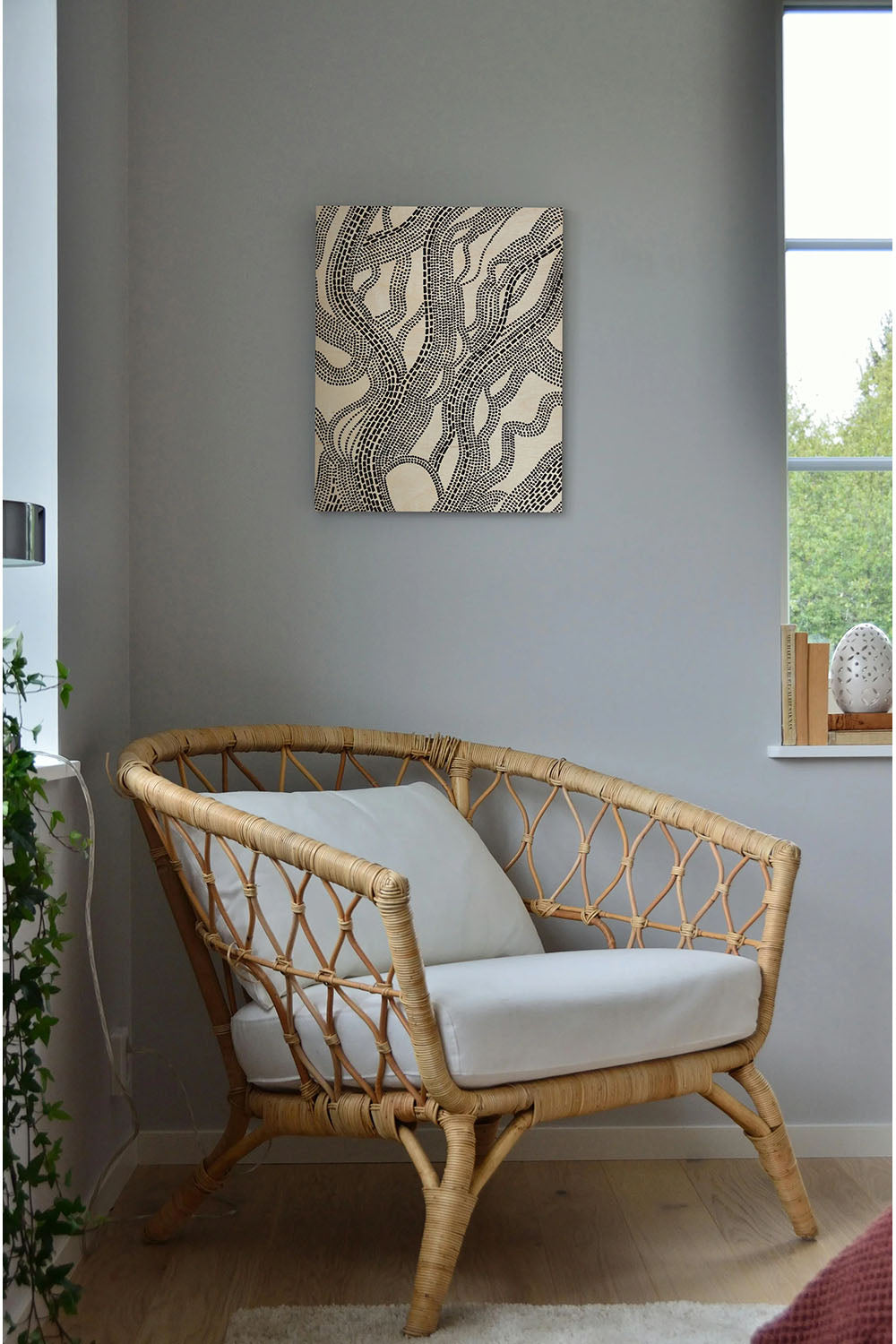Dots and Dashes I Wood Art Print - Oakavia