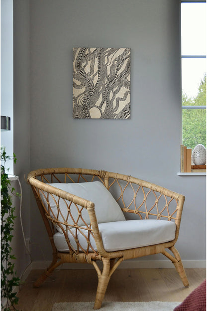 Dots and Dashes I Wood Art Print - Oakavia