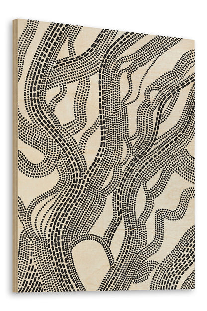 Dots and Dashes I Wood Art Print - Oakavia