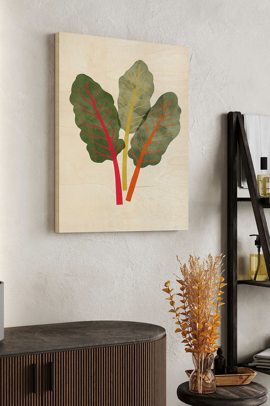 Organic Veg V Wood Art Print - Oakavia