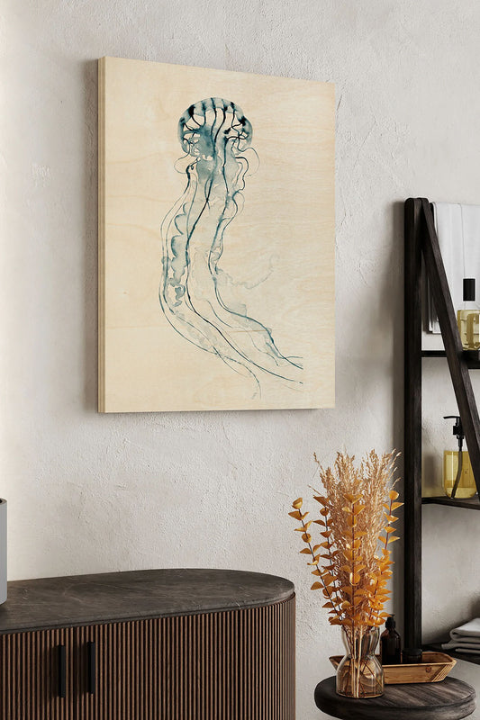 Deep Sea Jelly II Wood Art Print - Oakavia