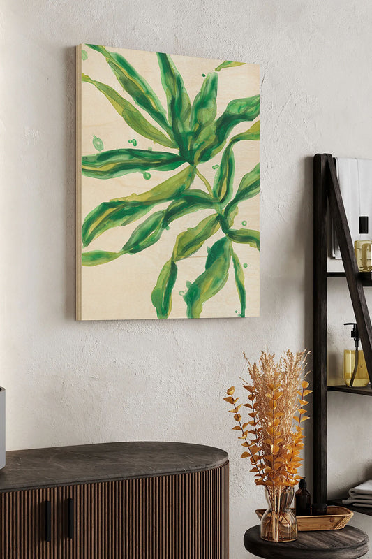 Parchment Palms II Wood Art Print - Oakavia