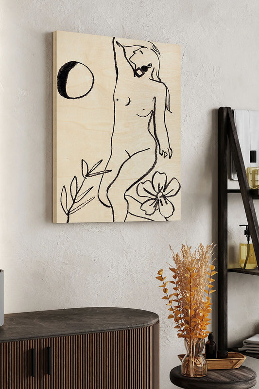 Lunar II Wood Art Print - Oakavia