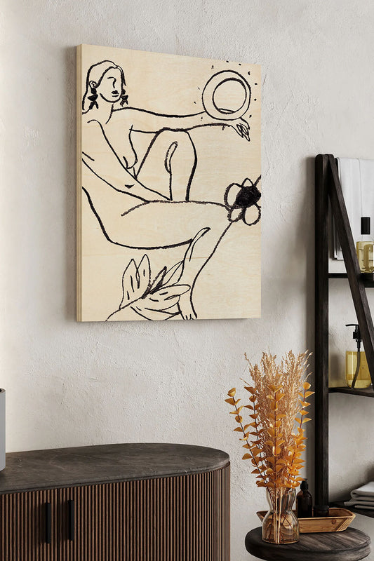 Lunar III Wood Art Print - Oakavia