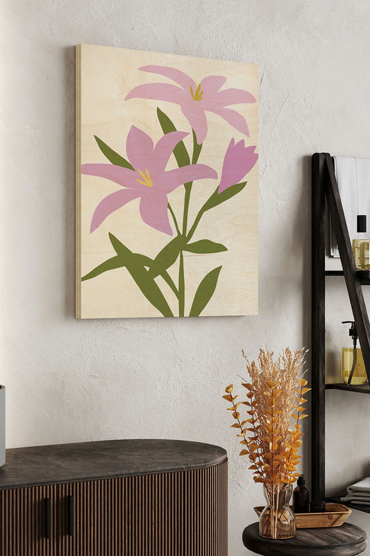 Graphic Botanic I Wood Art Print - Oakavia