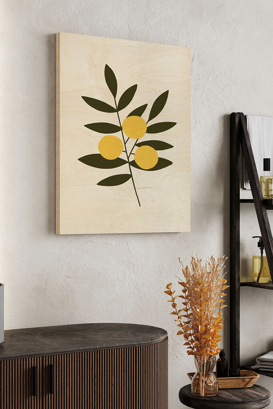 Trois Oranges II Wood Art Print - Oakavia