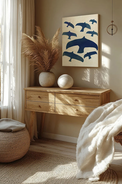 Matisse Seagulls I Wood Art Print - Oakavia
