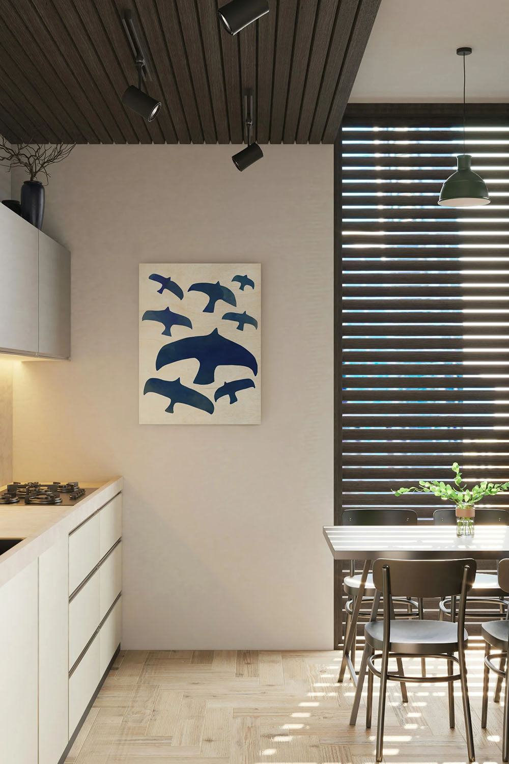 Matisse Seagulls I Wood Art Print - Oakavia