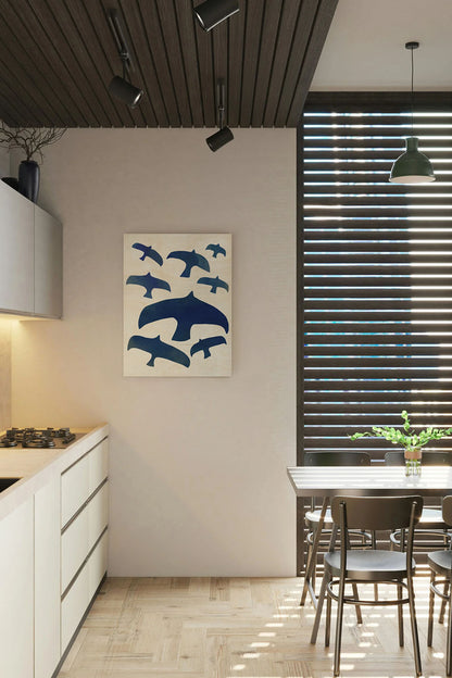 Matisse Seagulls I Wood Art Print - Oakavia