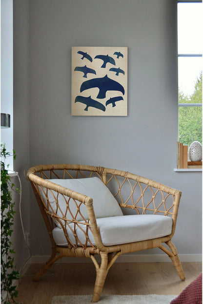 Matisse Seagulls I Wood Art Print - Oakavia