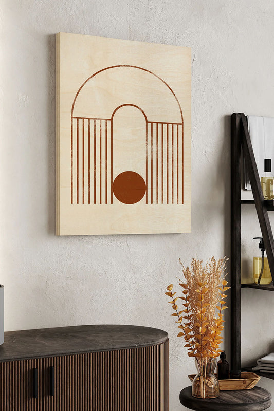 Arches and Orbs I Wood Art Print - Oakavia