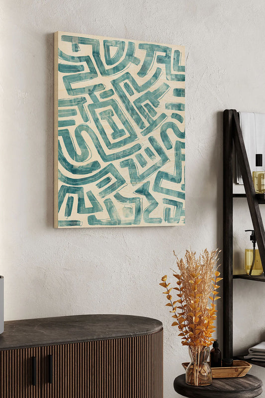 Labyrinth II Wood Art Print - Oakavia