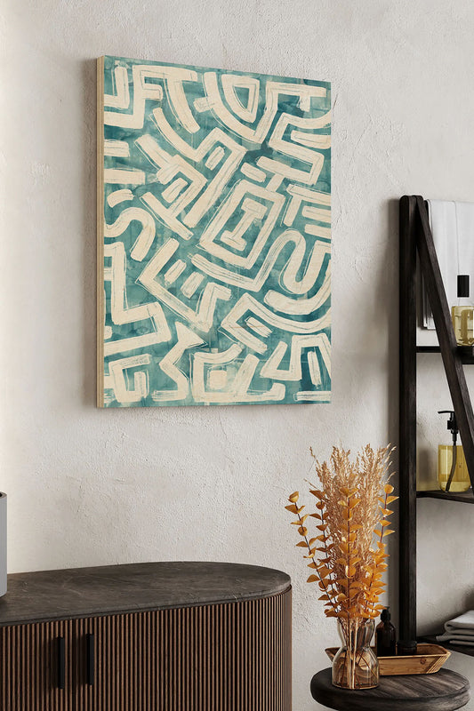 Labyrinth IV Wood Art Print - Oakavia
