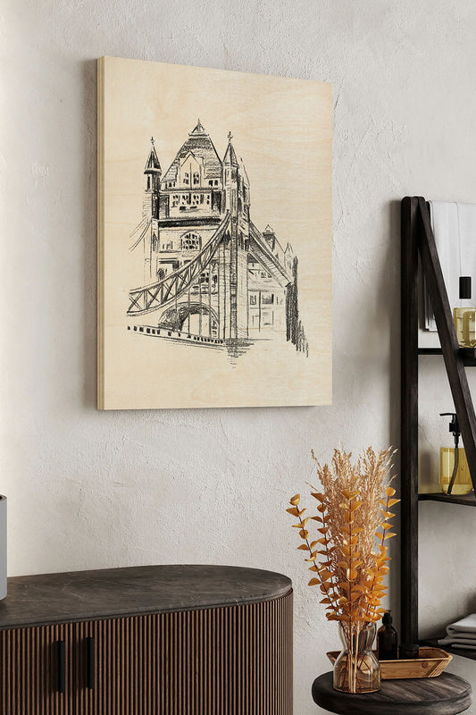 Day Street III Wood Art Print - Oakavia