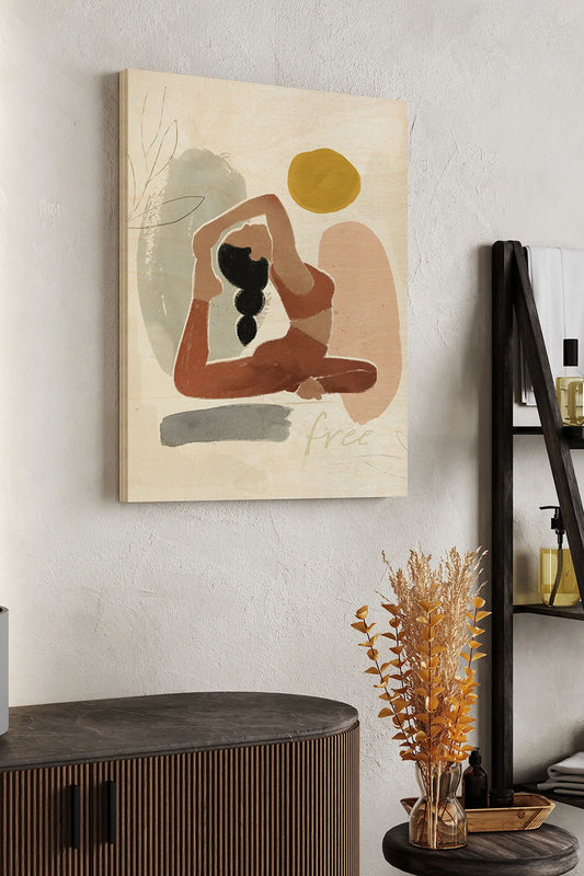 Yoga Practice I Wood Art Print - Oakavia