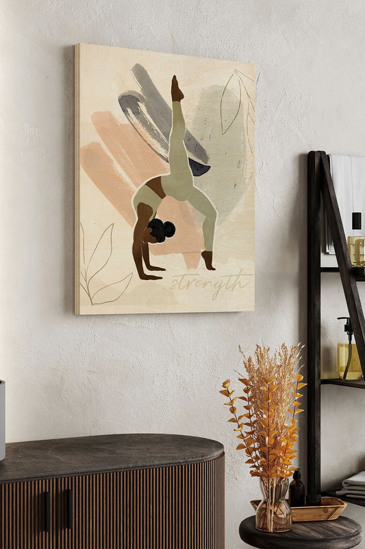 Yoga Practice III Wood Art Print - Oakavia