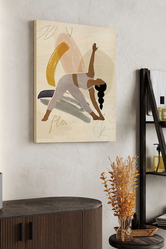 Yoga Practice IV Wood Art Print - Oakavia