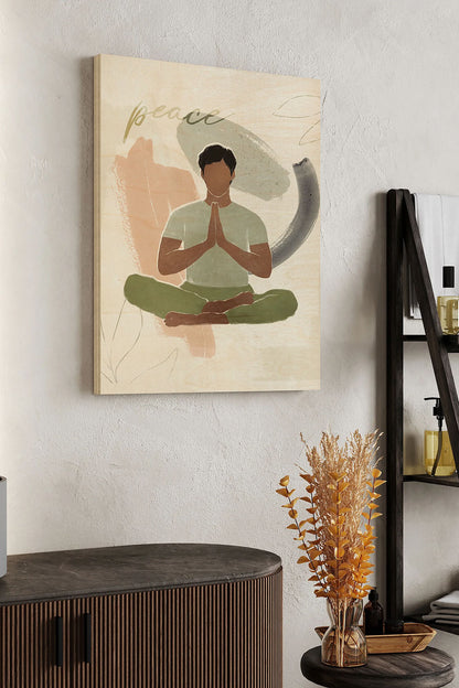 Yoga Practice V Wood Art Print - Oakavia
