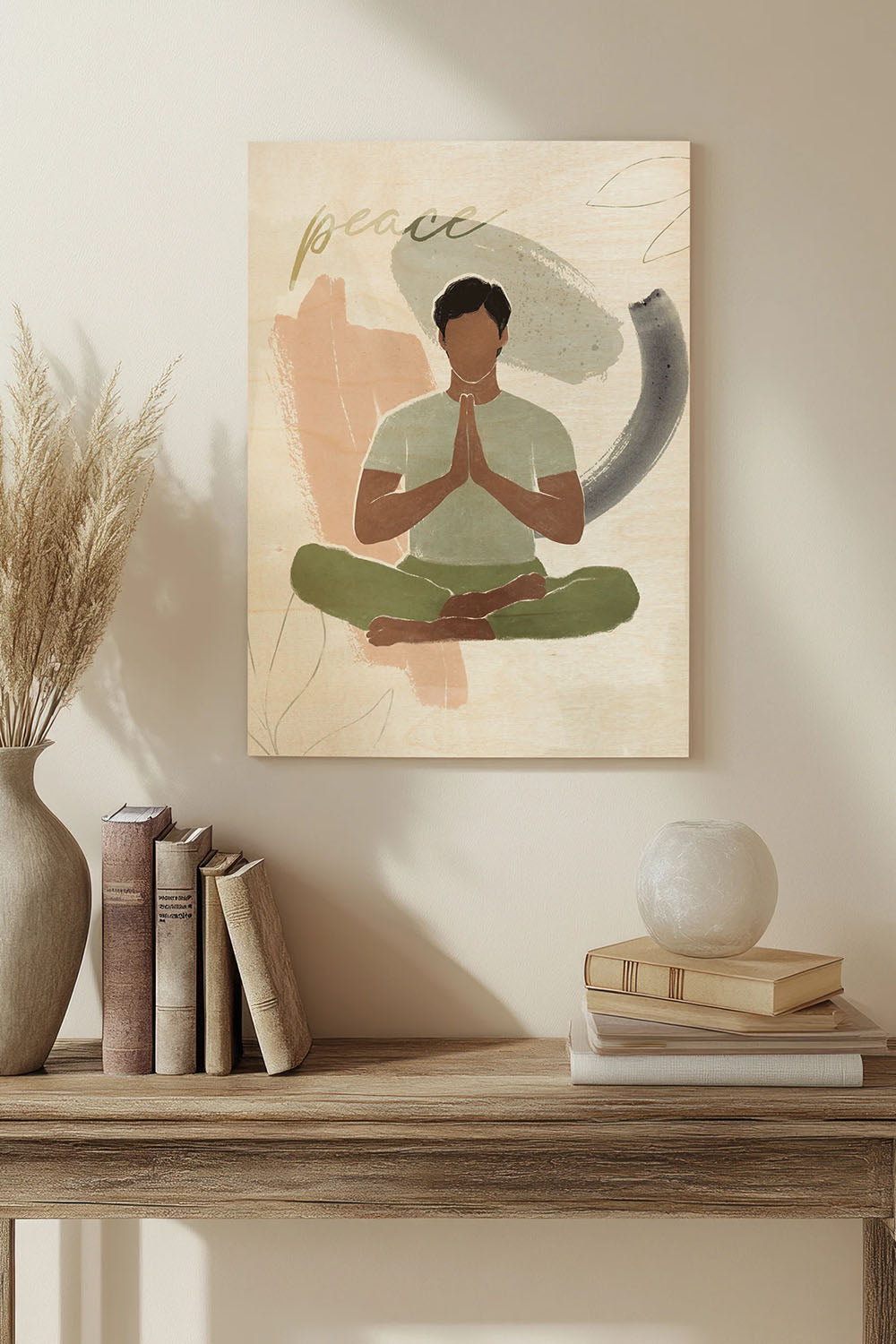 Yoga Practice V Wood Art Print - Oakavia
