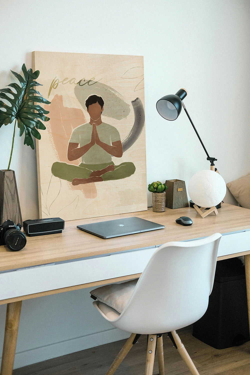 Yoga Practice V Wood Art Print - Oakavia