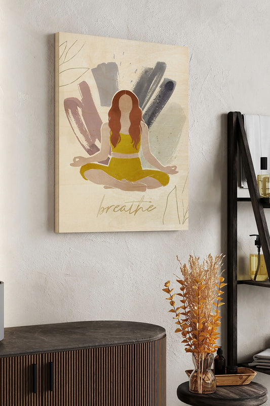 Yoga Practice VI Wood Art Print - Oakavia