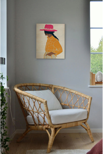 Cowgal I Wood Art Print - Oakavia