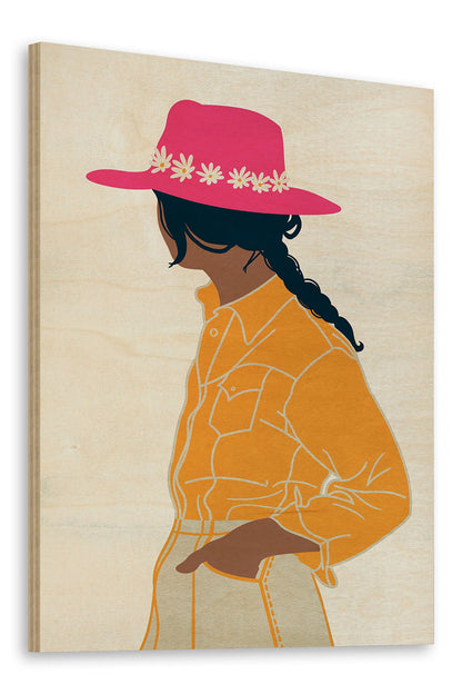 Cowgal I Wood Art Print - Oakavia